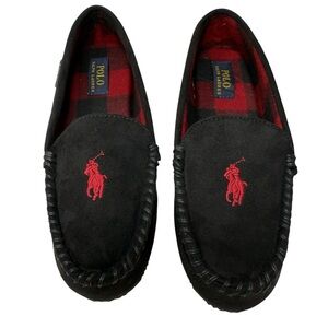 Polo by Ralph Lauren Black and Red Slippers